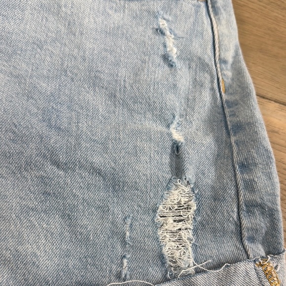 Wild Fable Super High Rise Women's Light Blue Rolled Cuff Shorts New - Picture 3 of 10